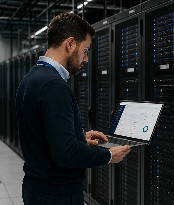 Un homme qui héberge des sites professionnels